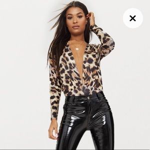 Leopard print bodysuit